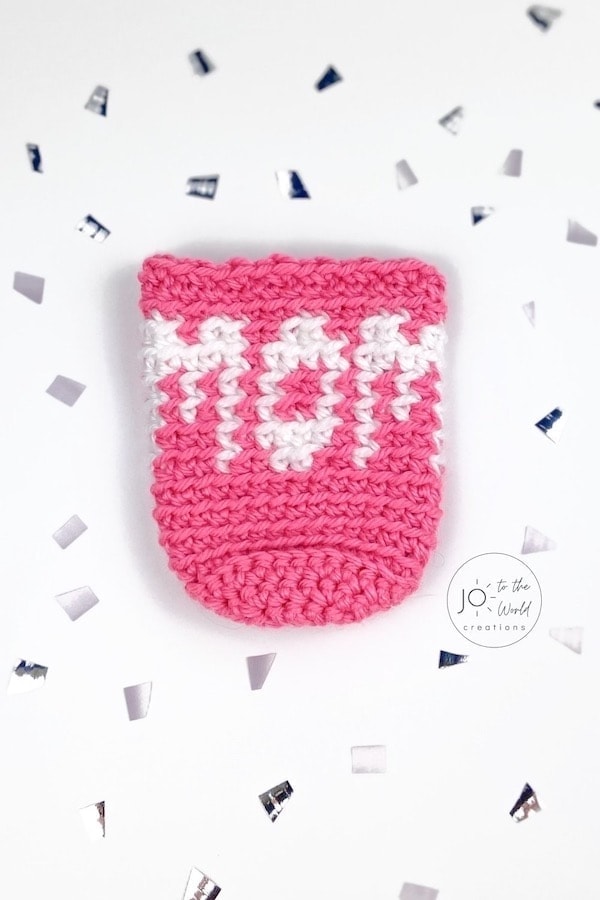 I Heart Mom Can Cozy Free Crochet Pattern