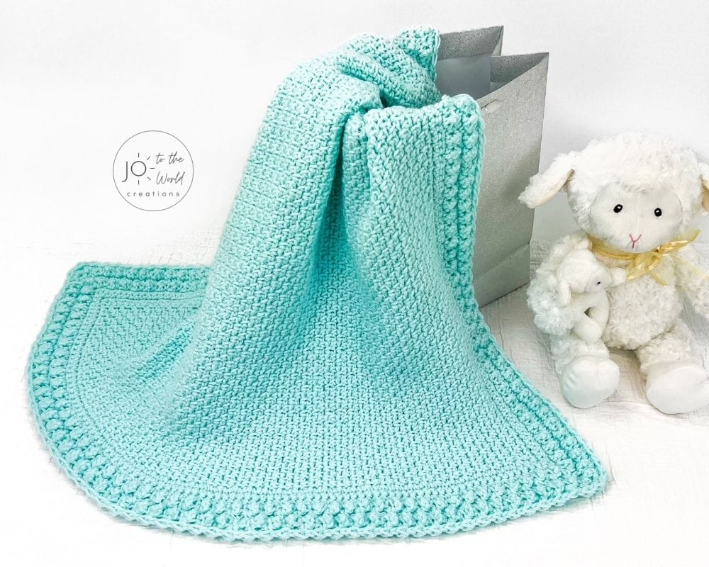 Moss Stitch Baby Blanket Crochet Pattern