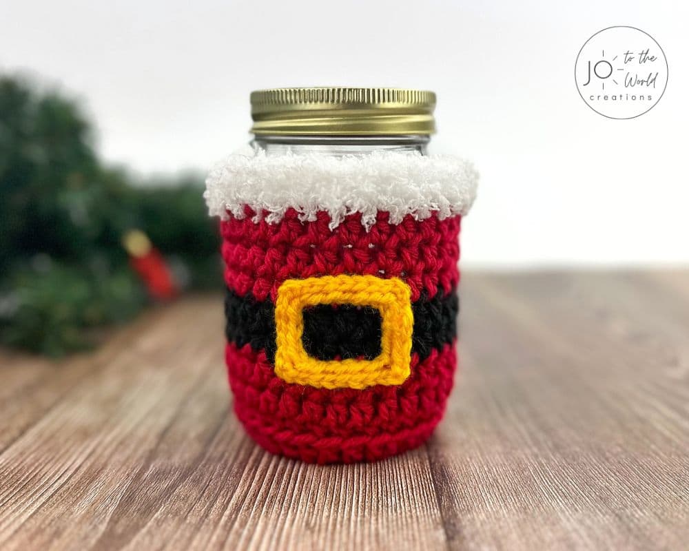 Christmas Mason Jar Cover Crochet Pattern