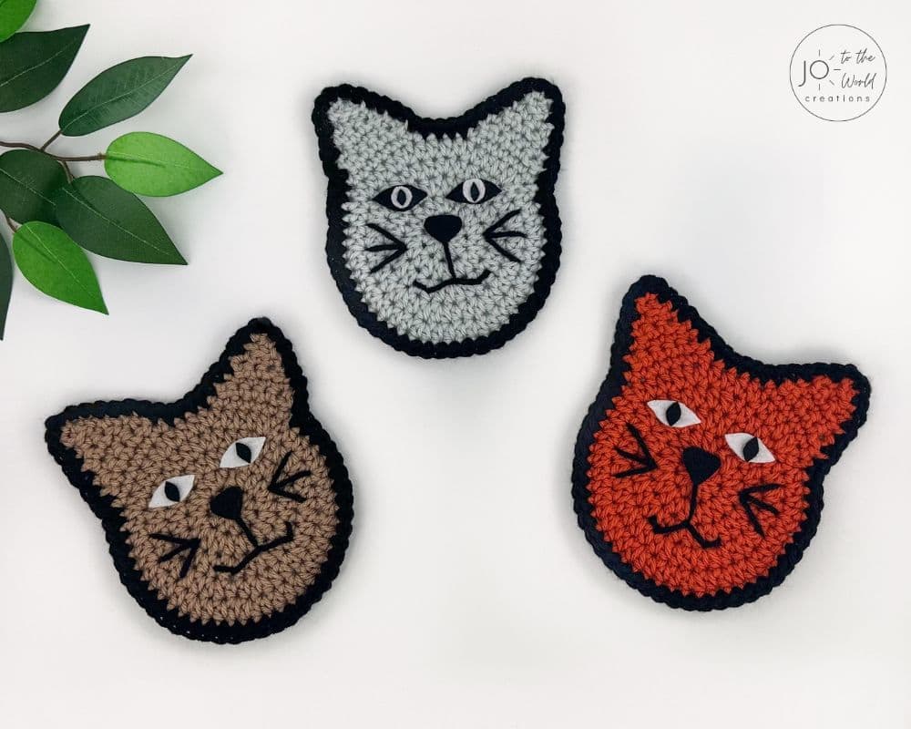 Cat Coaster Crochet Pattern
