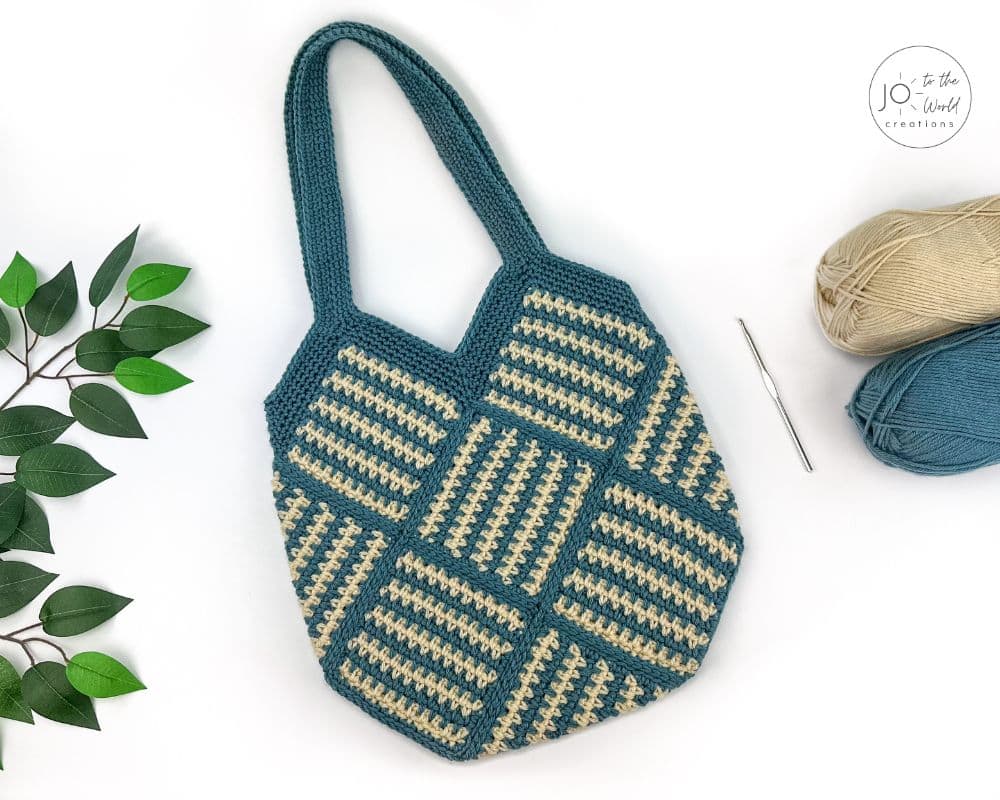Striped Squares Bag Crochet Pattern