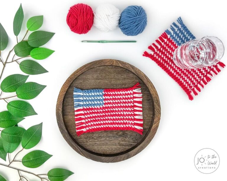 USA Mug Rug Crochet Pattern